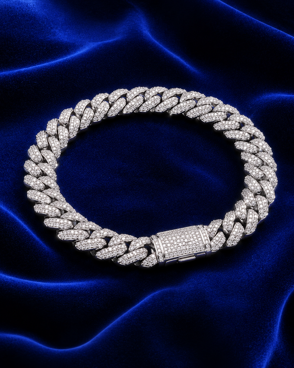 10mm prong Cuban link bracelet set with VVS1 moissanite – House of Velluxe