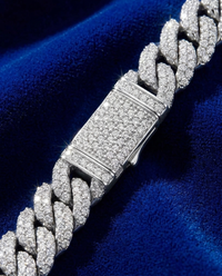 17mm Miami Cuban link bracelet VVS1 moissanite – clasp detail