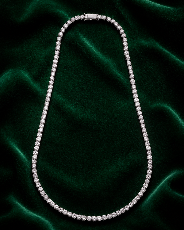 5mm tennis chain fully iced VVS1 moissanite – House of Velluxe