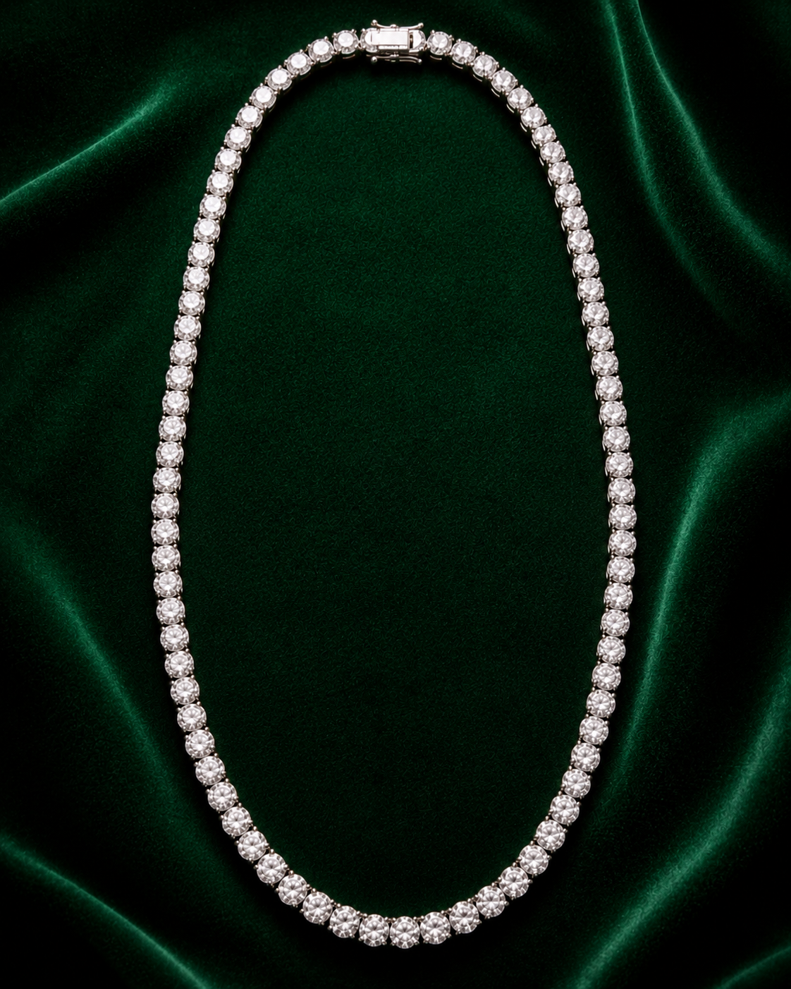 6.5mm tennis chain wide VVS1 moissanite necklace – House of Velluxe