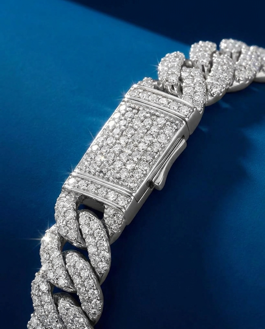 6mm Miami Cuban link bracelet set with VVS1 moissanite – House of Velluxe