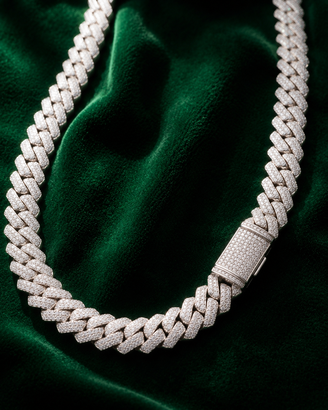9mm Miami Cuban link chain iced out VVS1 moissanite – House of Velluxe